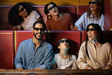 a group of people wearing 3d glasses