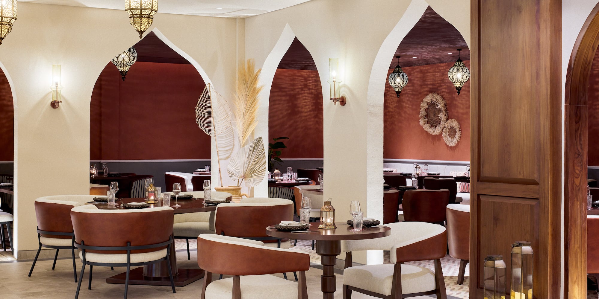 a restaurant with tables and chairs