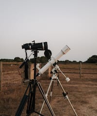 a telescope on a tripod