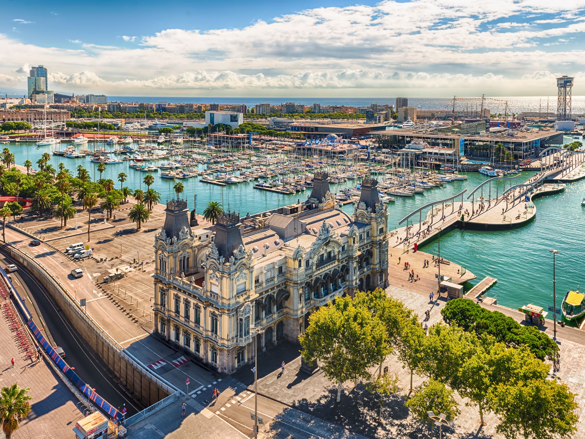 a large building next to a body of water