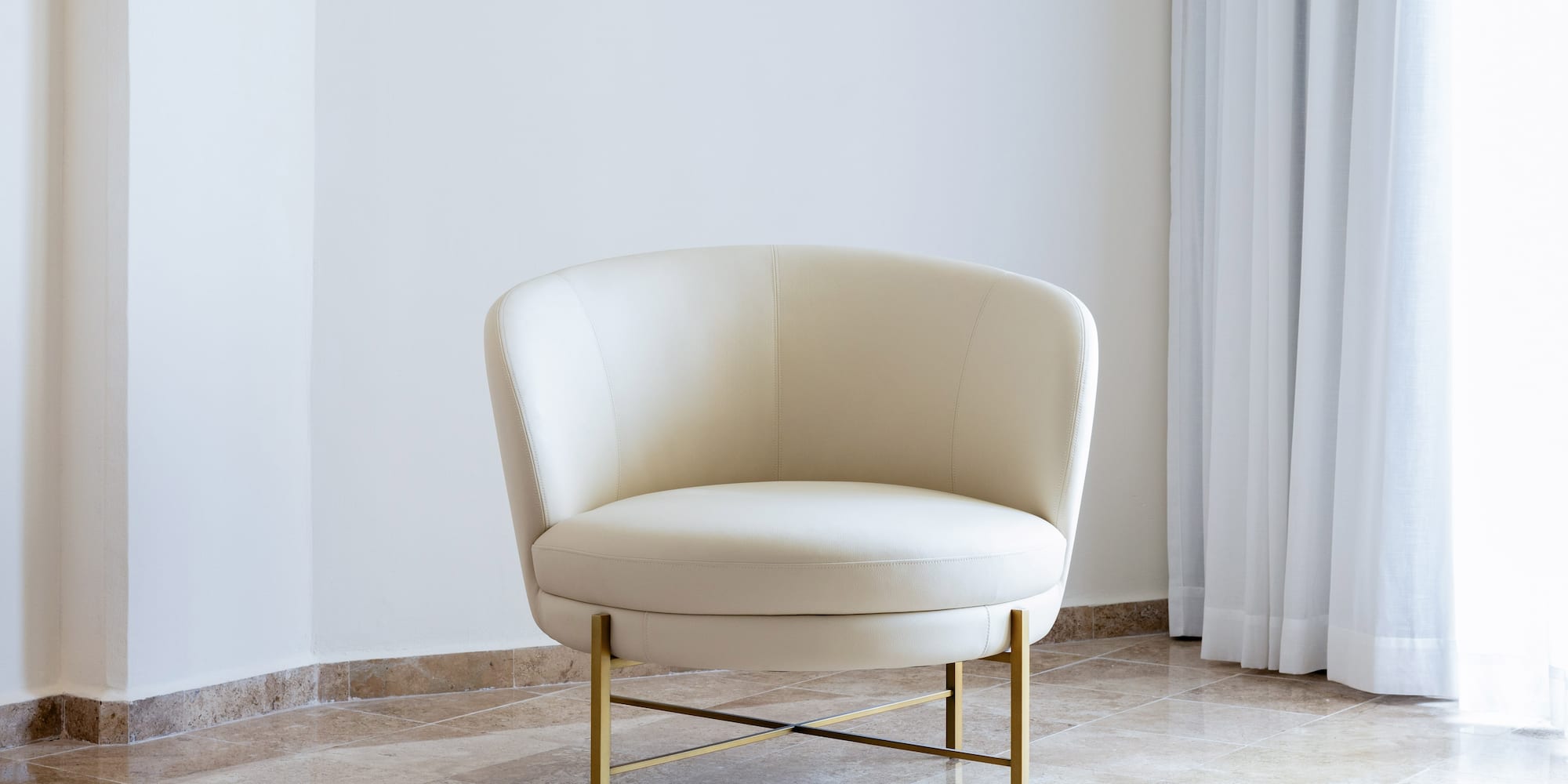 a white chair in a room