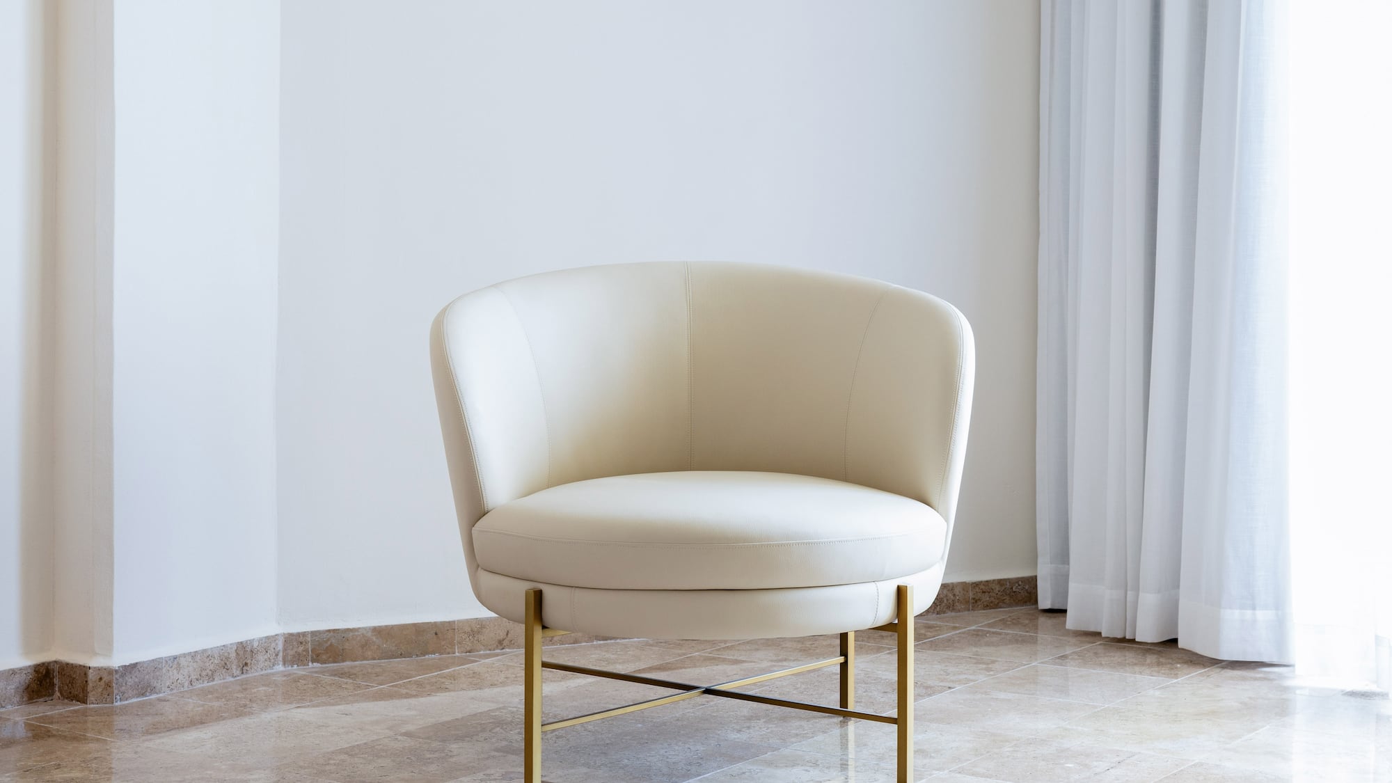 a white chair in a room