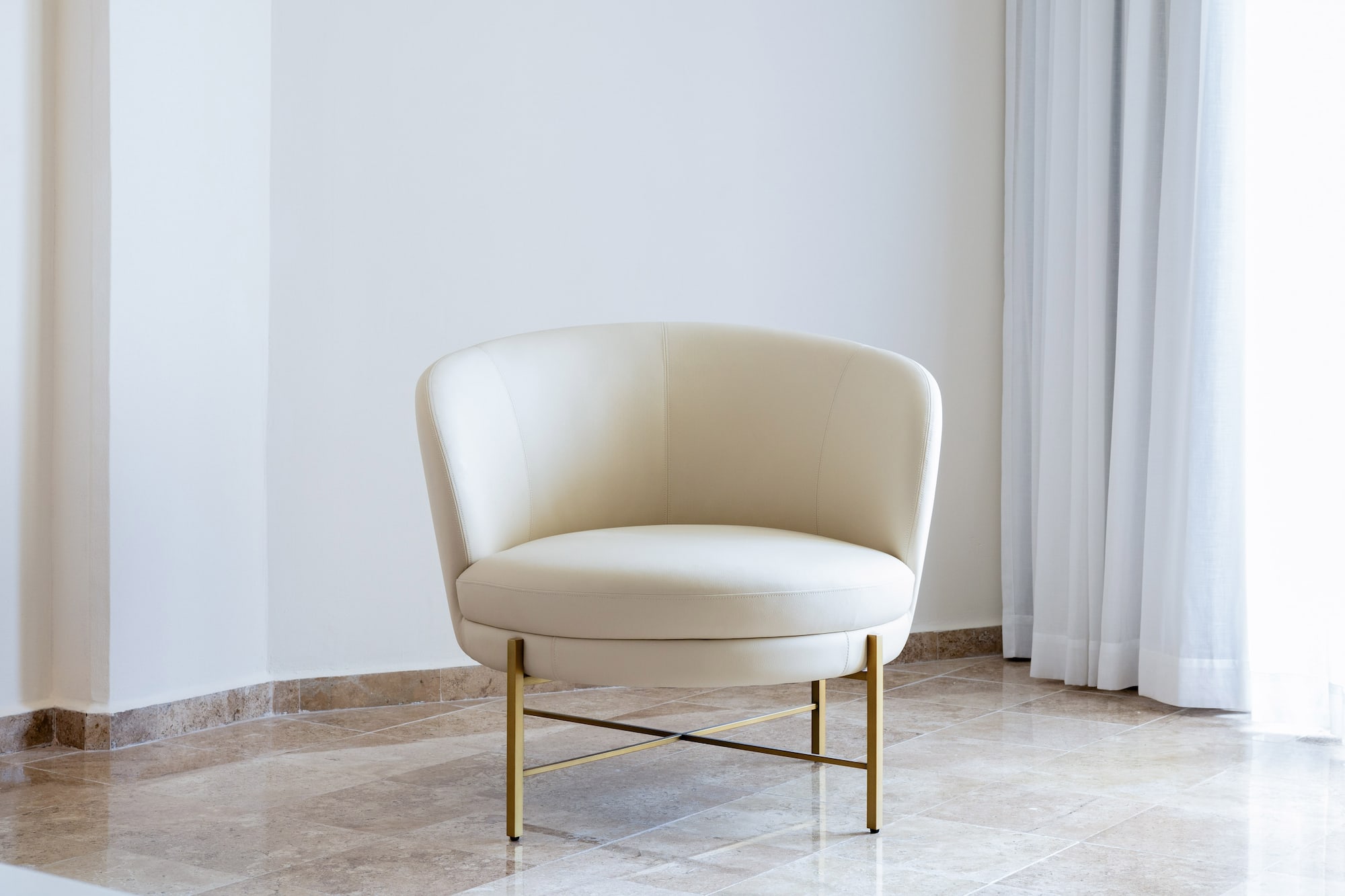 a white chair in a room