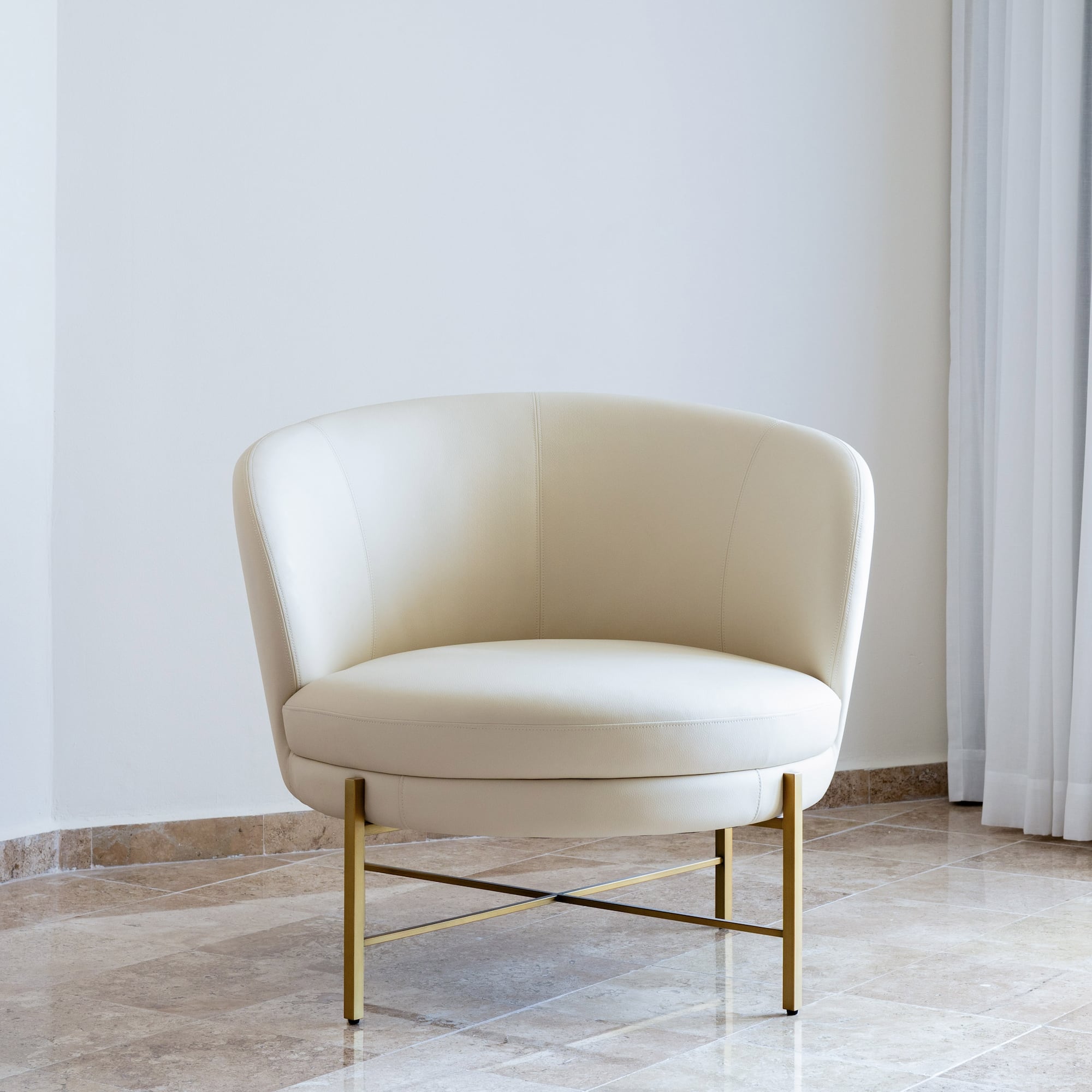 a white chair in a room