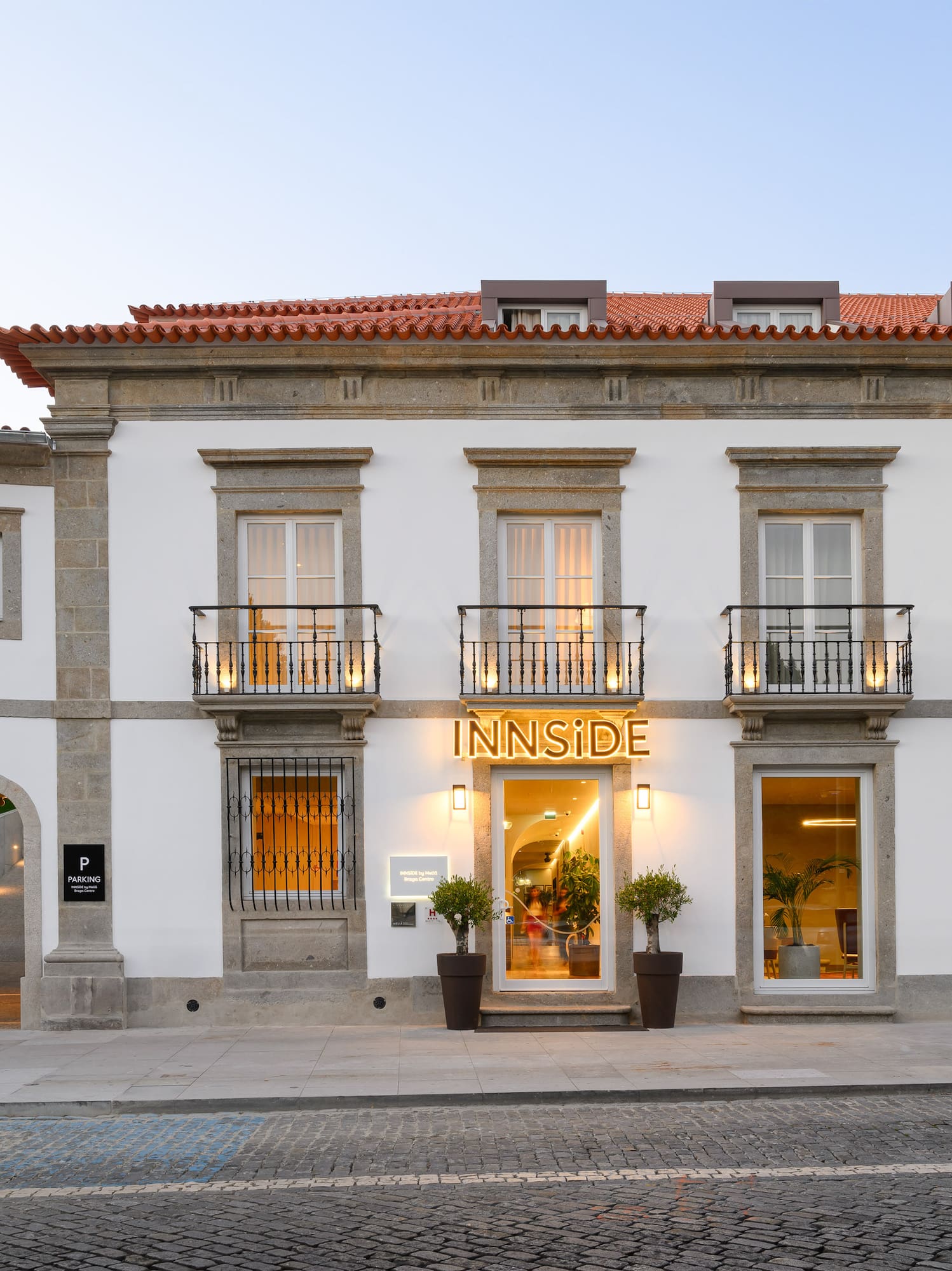 a building with a sign on the front