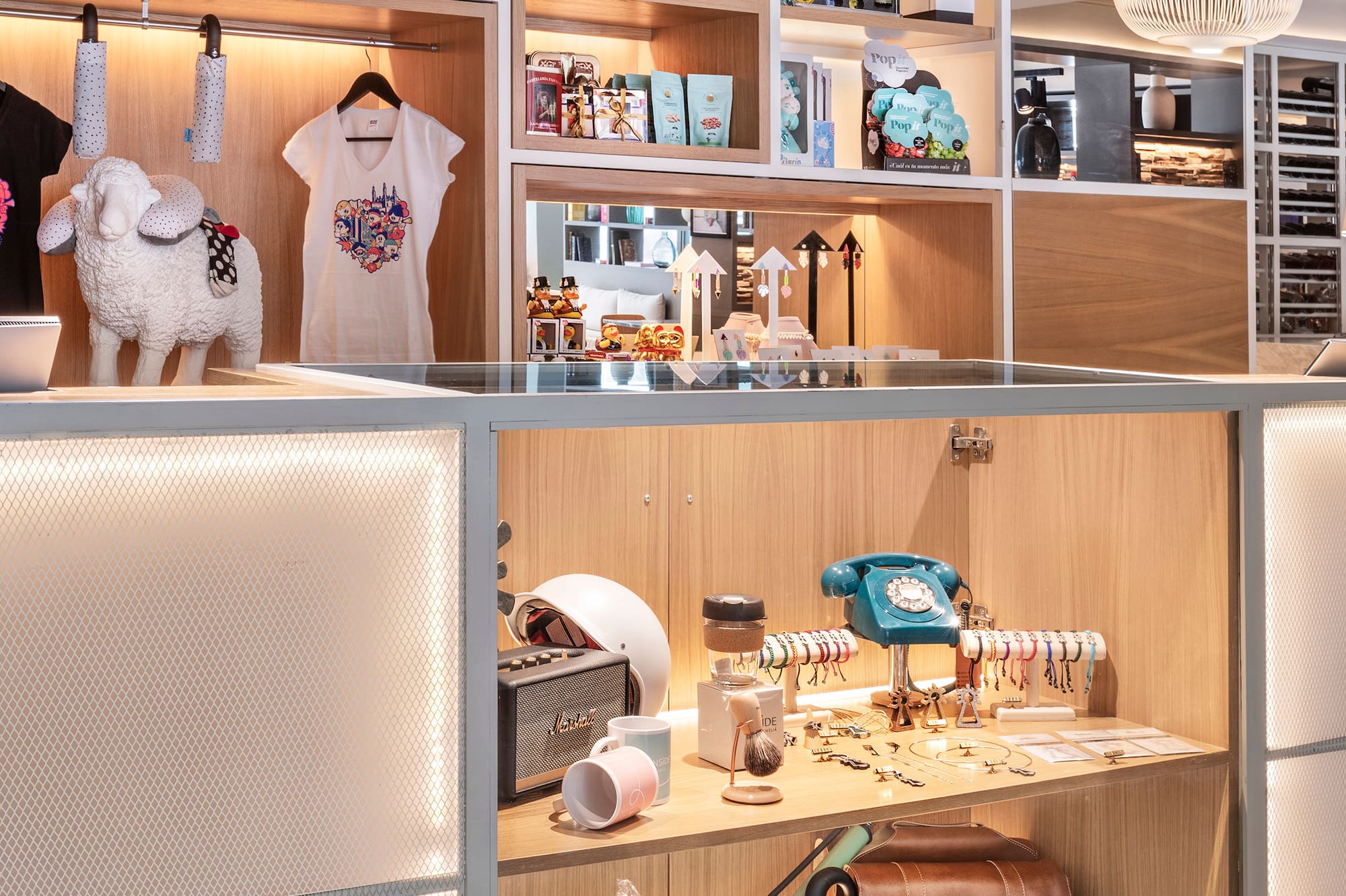 a display of items in a store