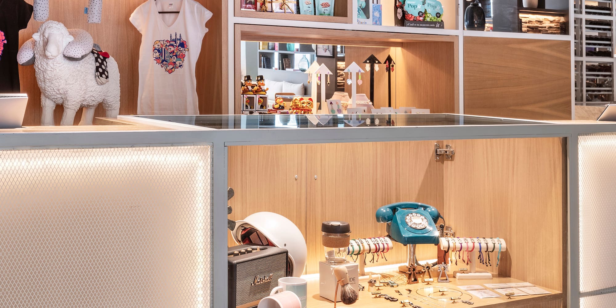 a display of items in a store