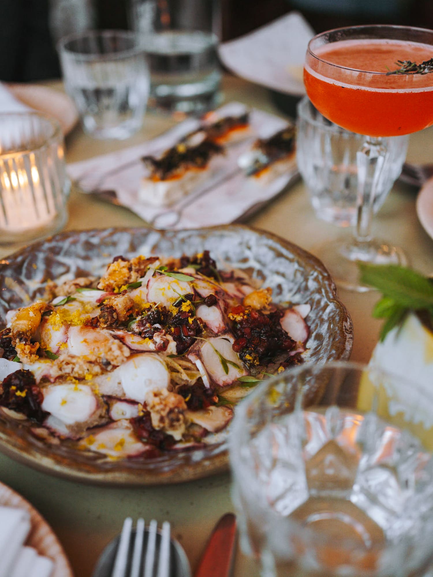 a plate of food on a table
