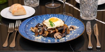 a plate of food on a table