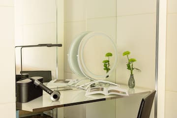 a mirror on a table