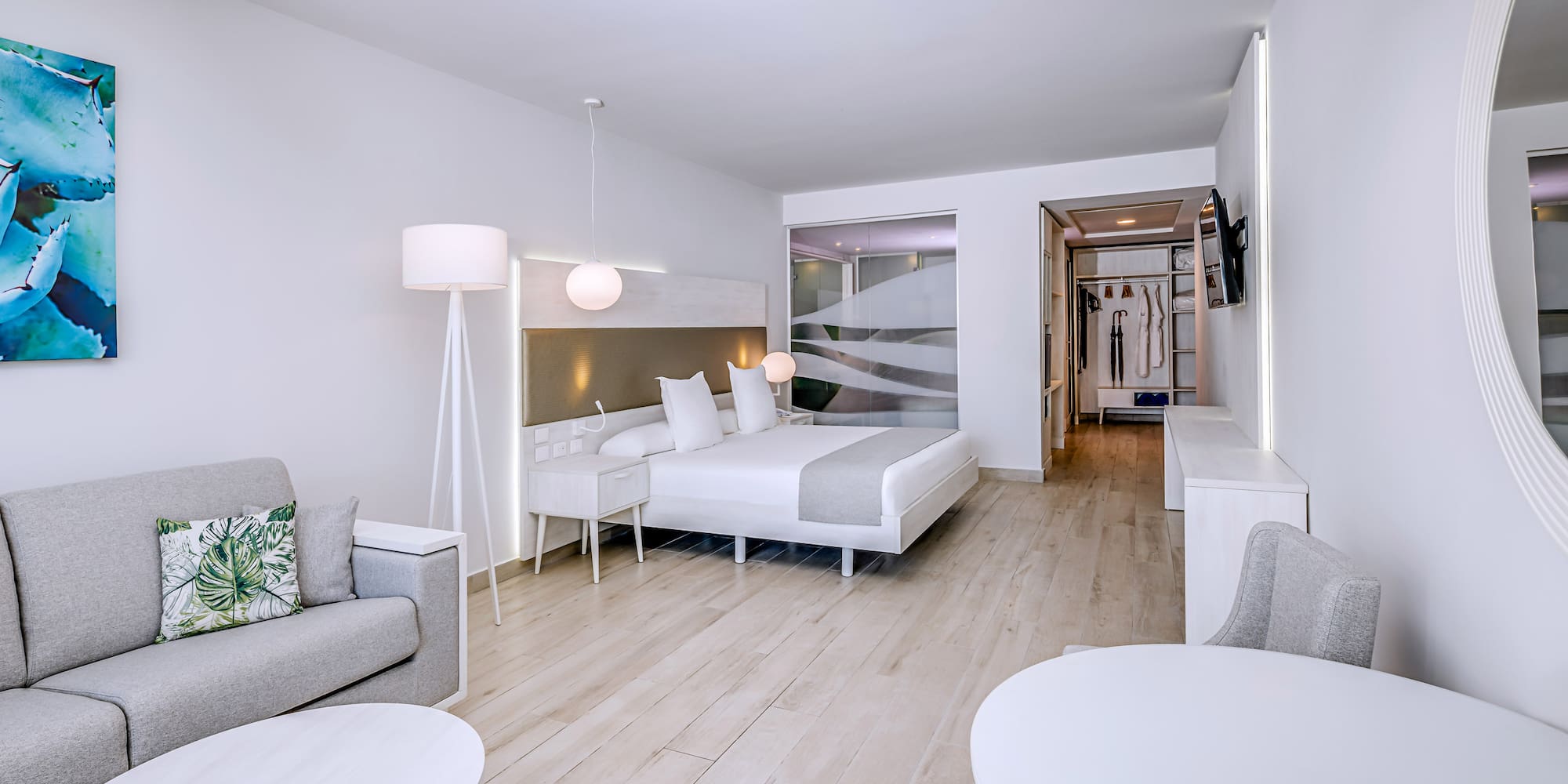 a room with a bed and a couch