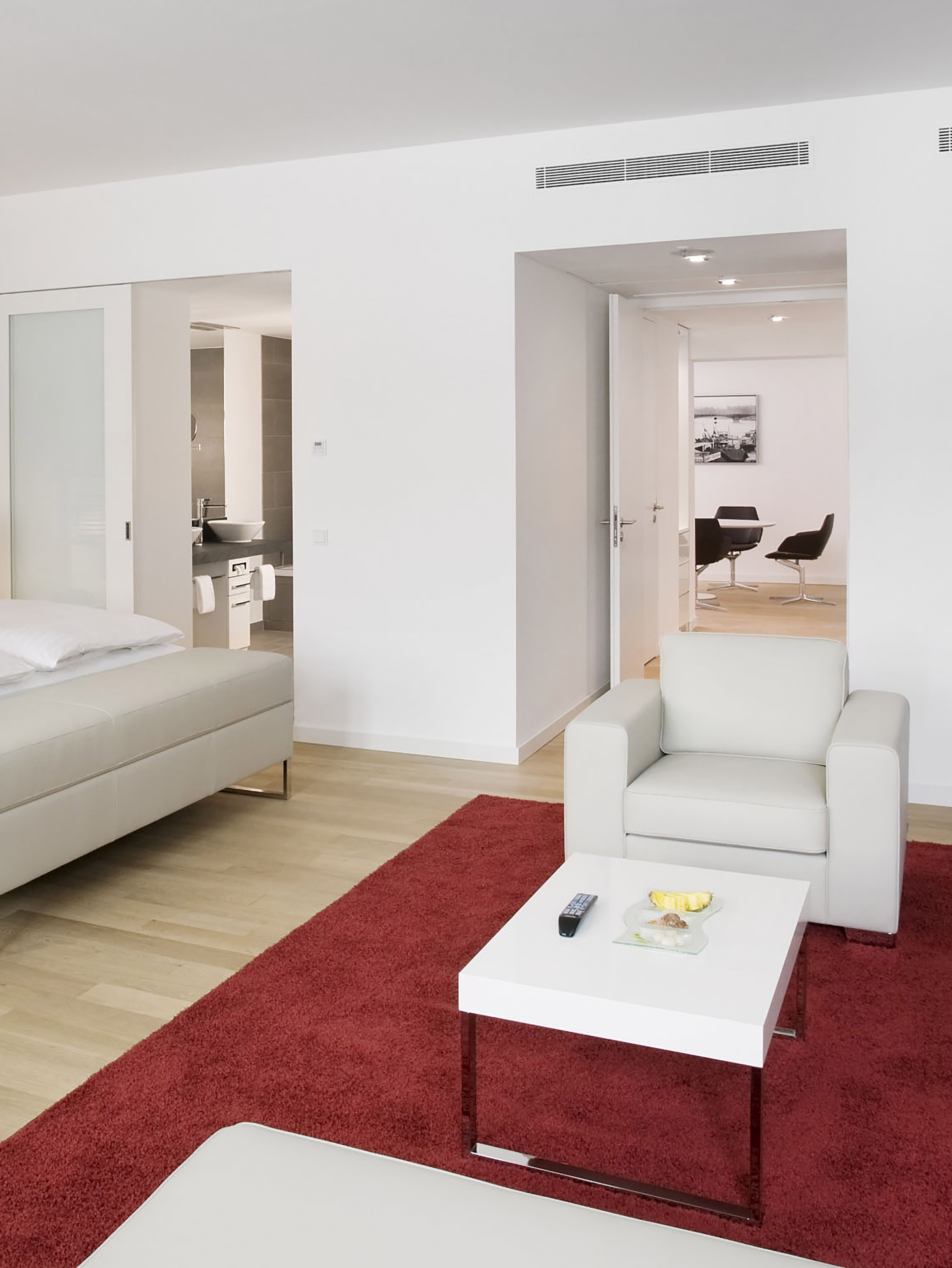 a room with a bed and a couch