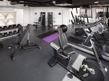 a room with exercise equipment