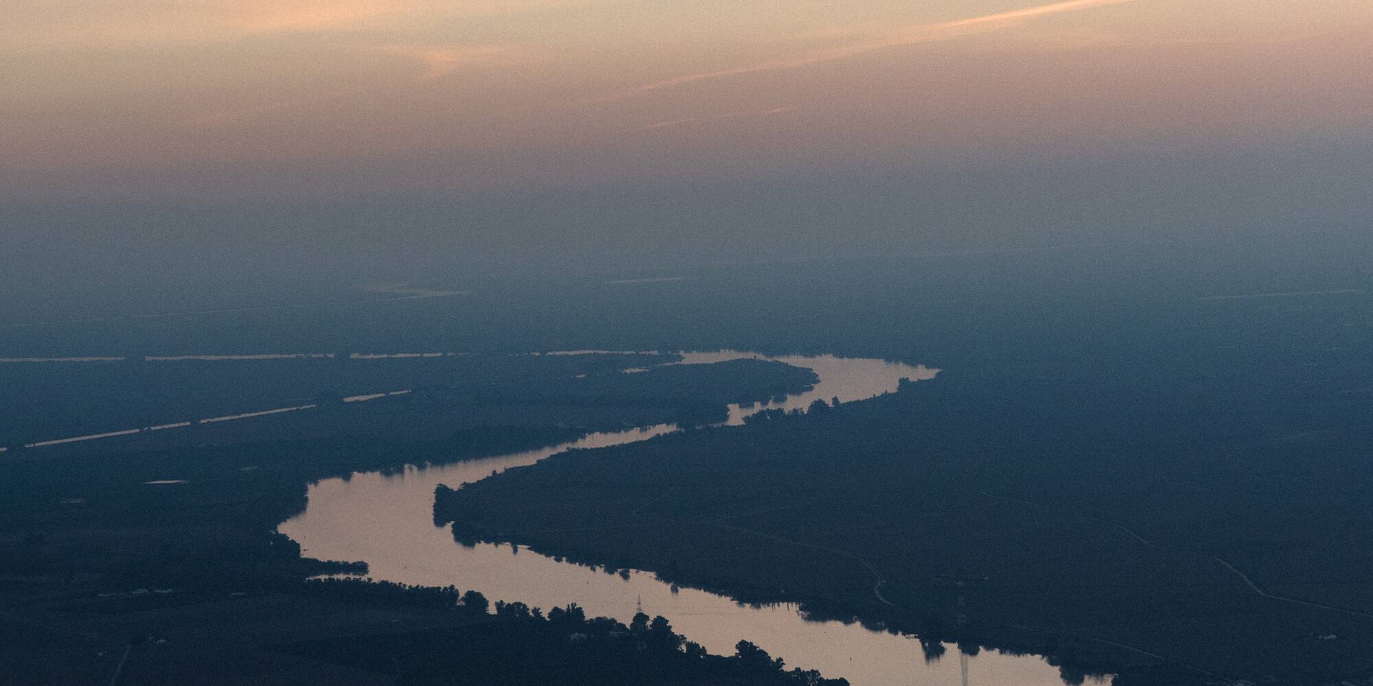 a river running through a city
