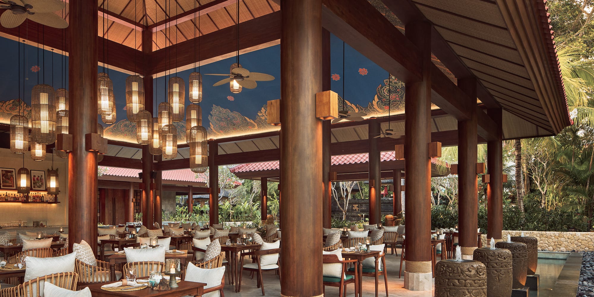 a restaurant with tables and chairs