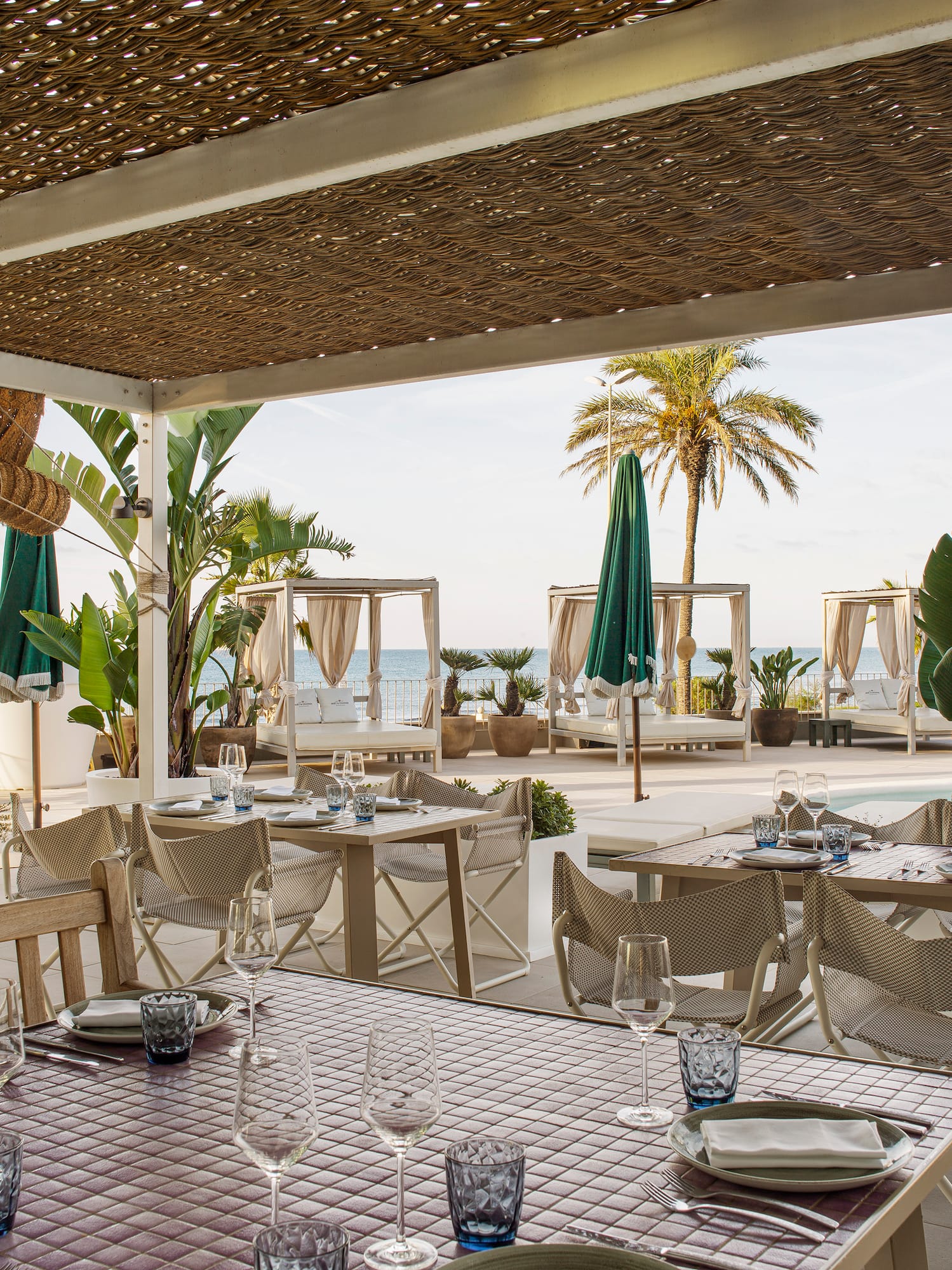 a restaurant with tables and chairs