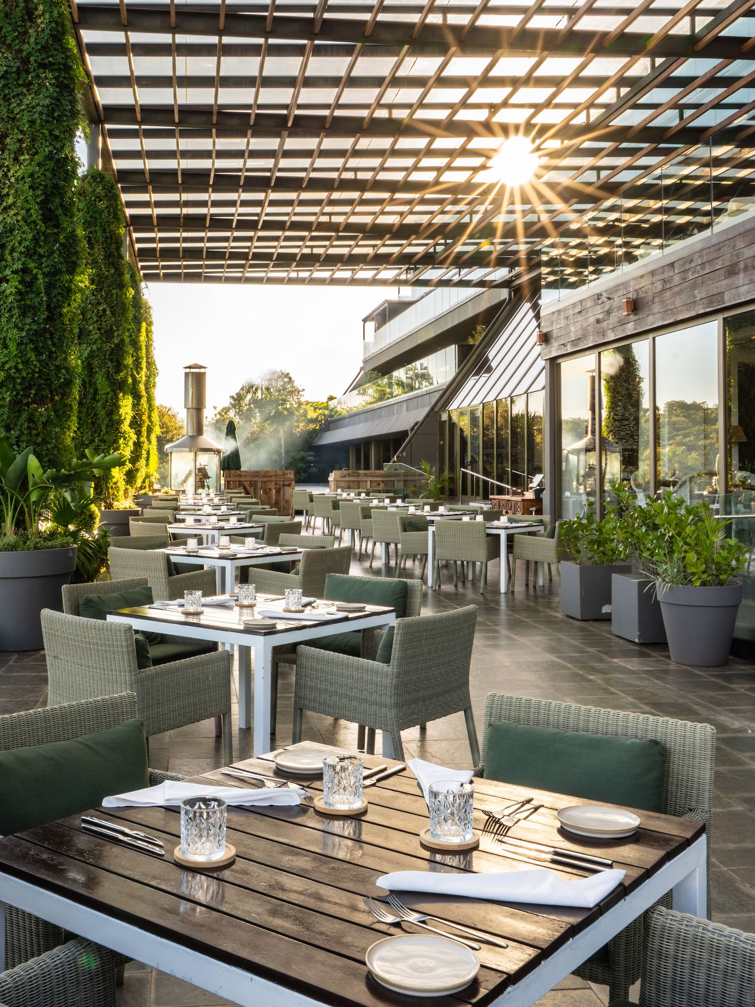 a restaurant with tables and chairs