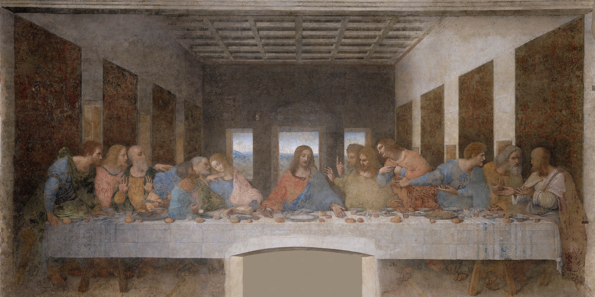 a painting of a group of people at the last supper