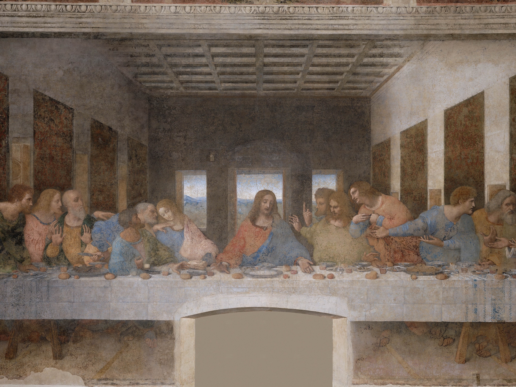 a painting of a group of people at the last supper