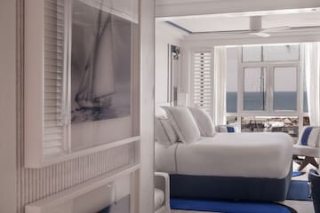 a room with a bed and a window