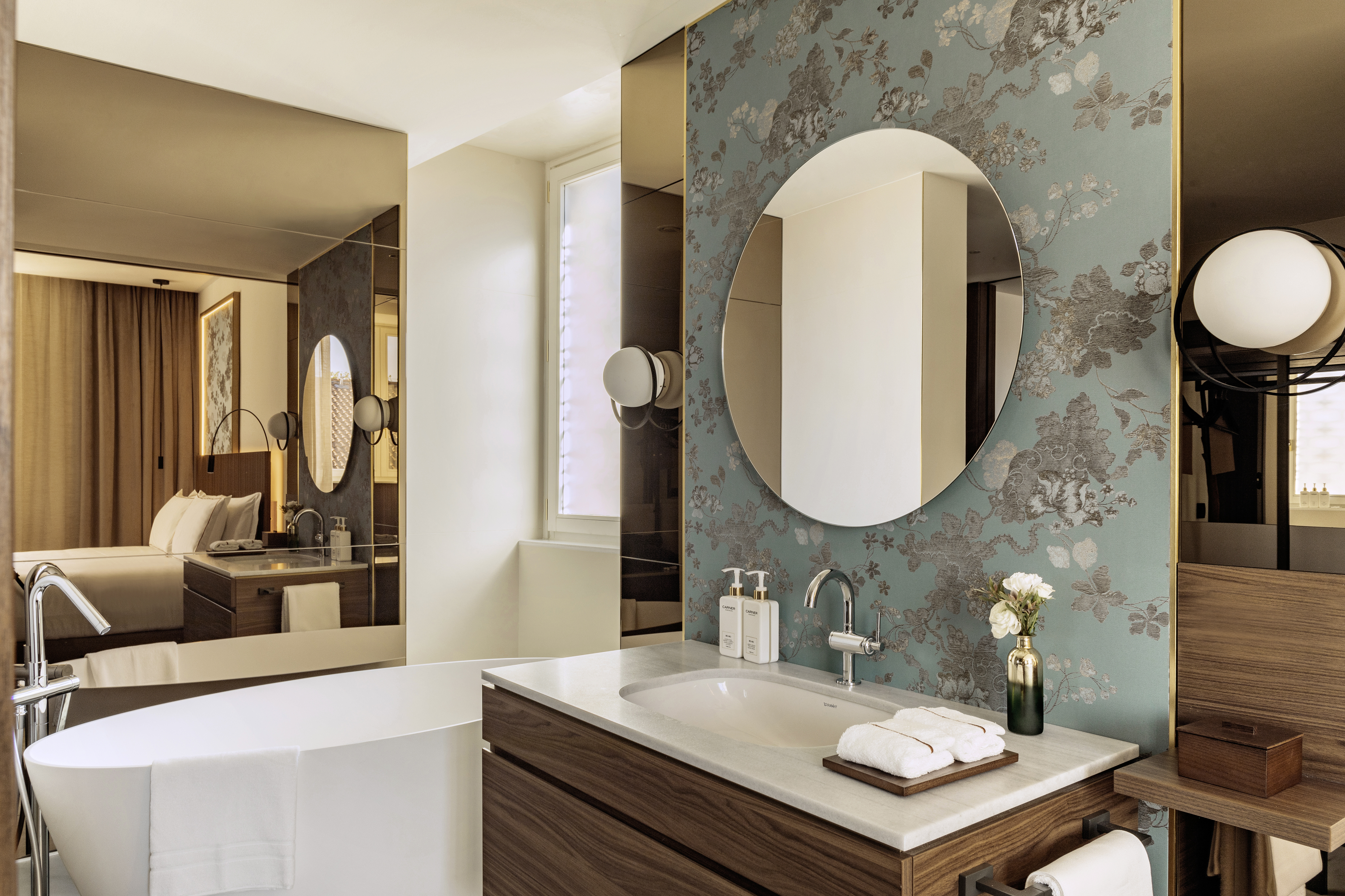 a bathroom with a sink and a tub