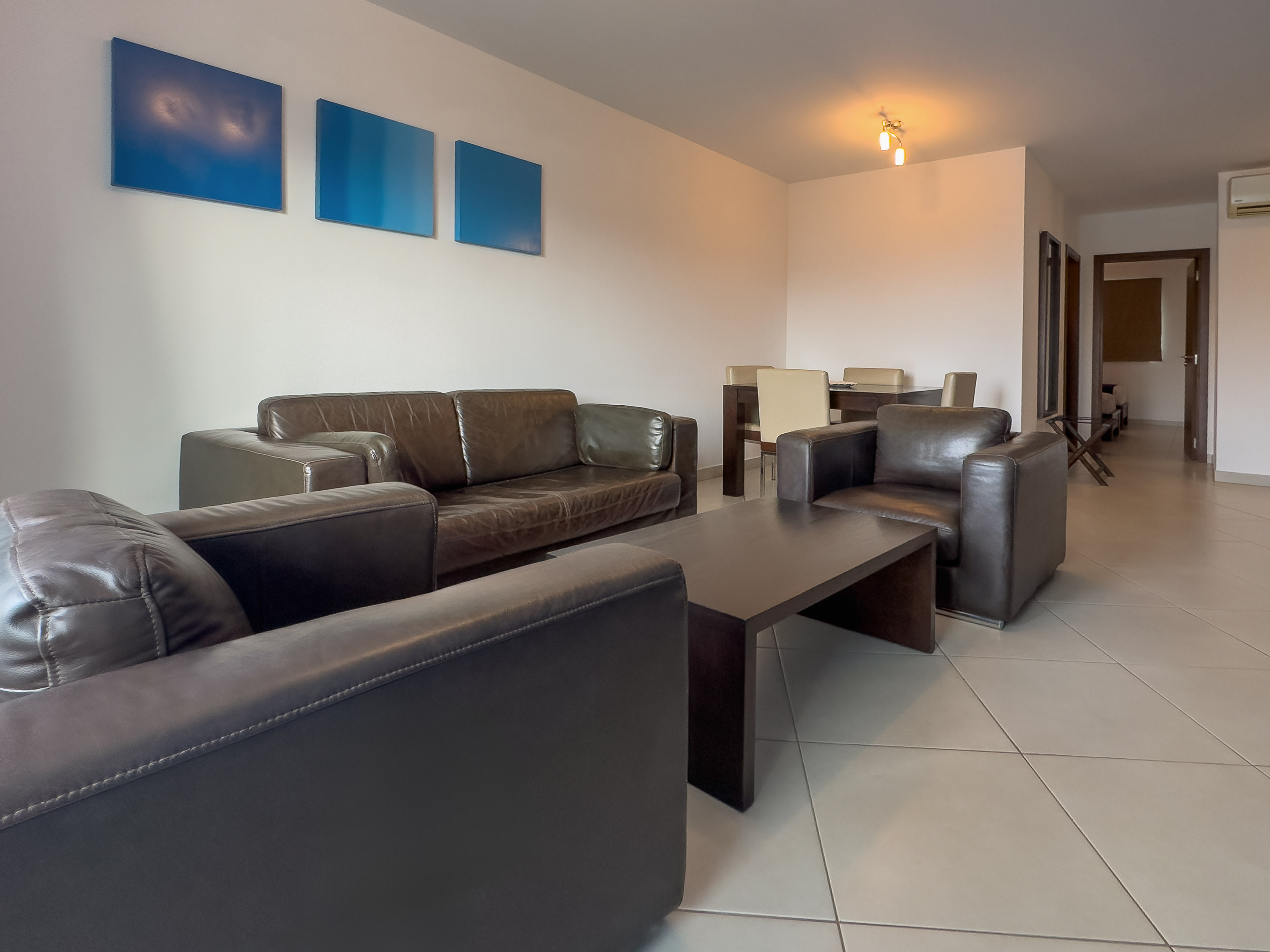 a living room with couches and chairs