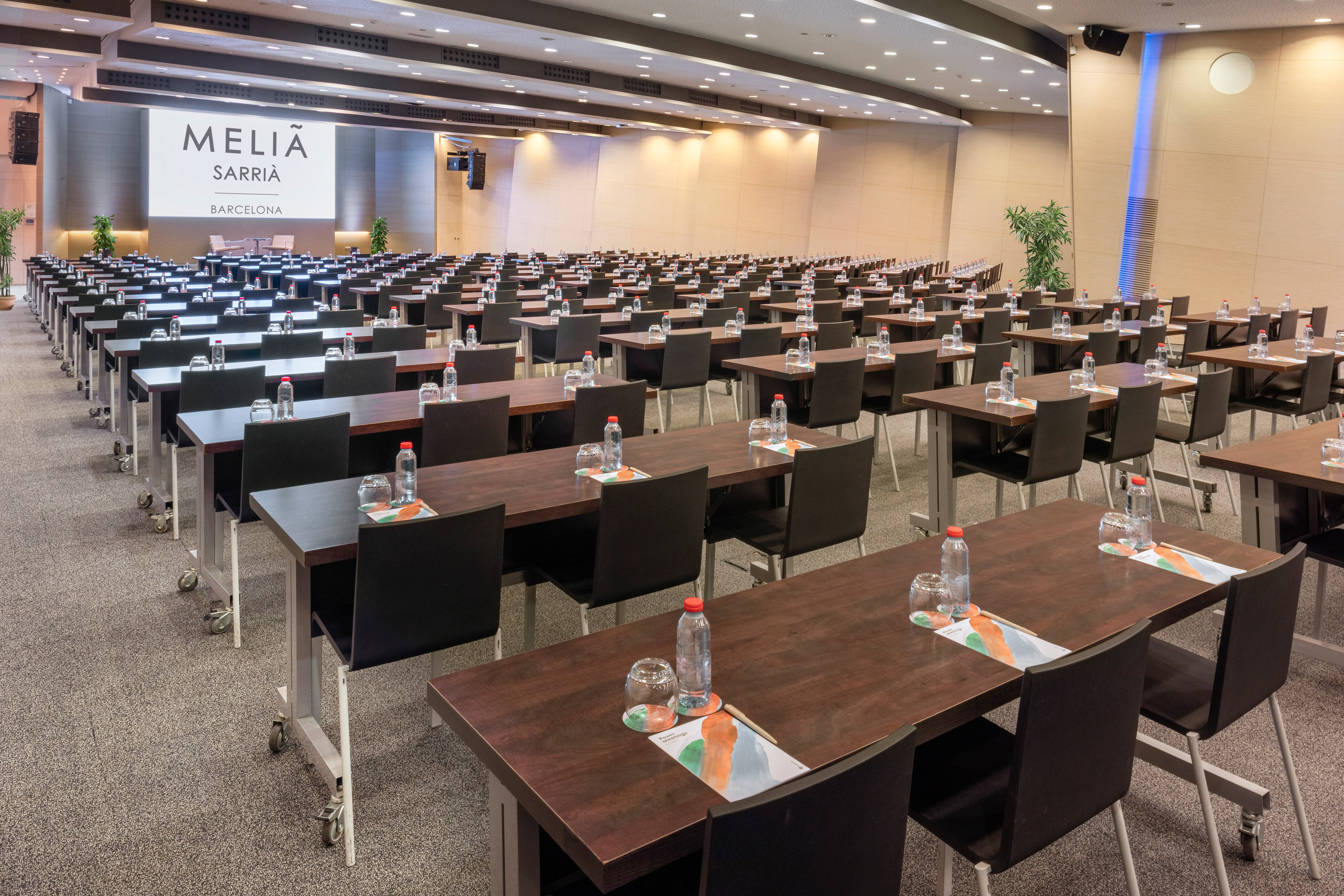 Meliá Sarrià Barcelona conference room with classroom setup for events.