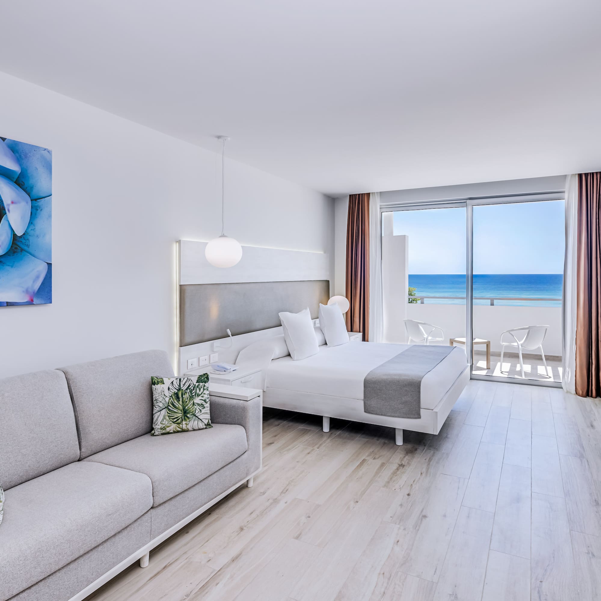 a room with a bed and a couch