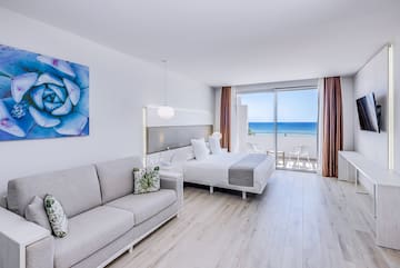 a room with a bed and a couch