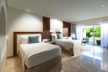 two beds in a room