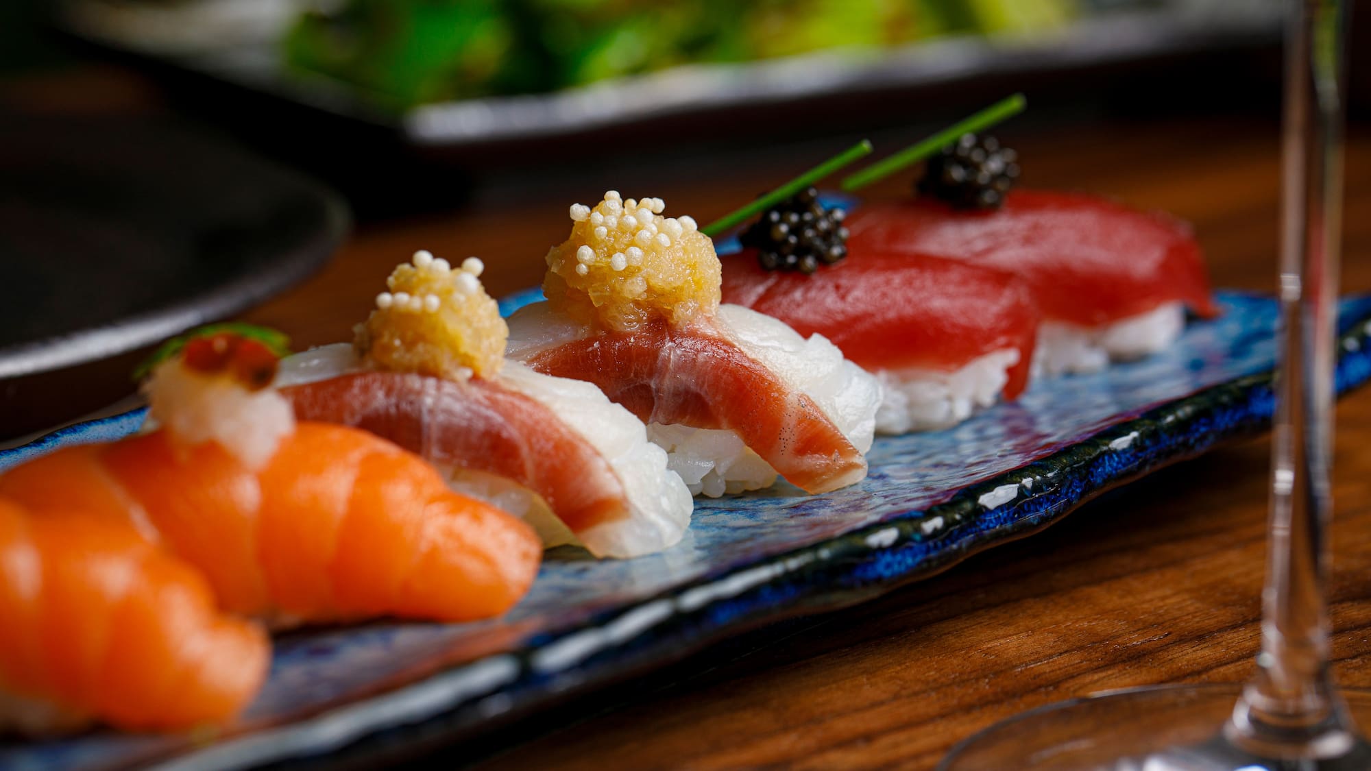a plate of sushi on a table