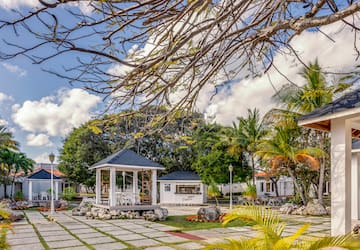 a gazebo in a courtyard