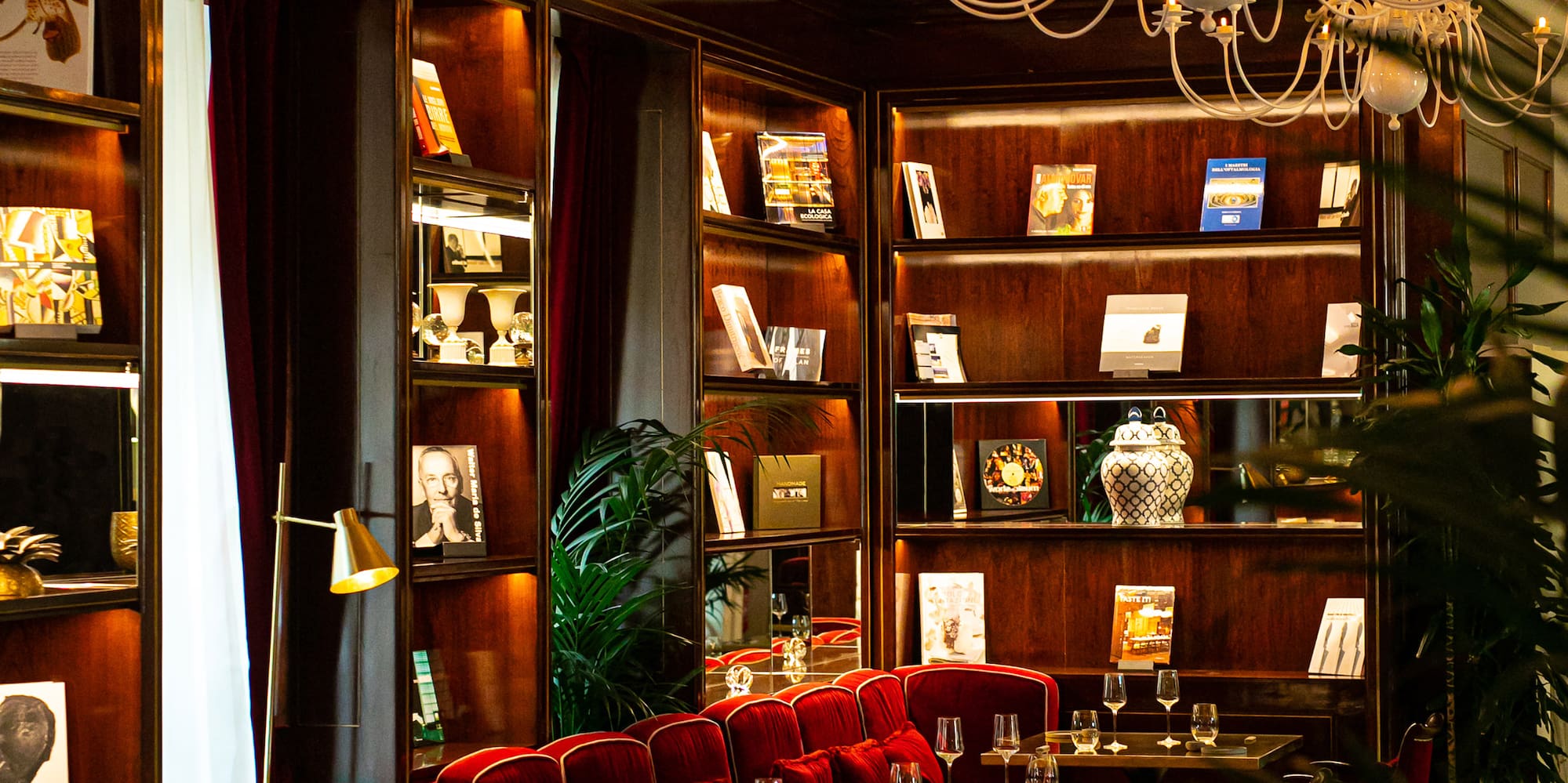 a room with tables and chairs