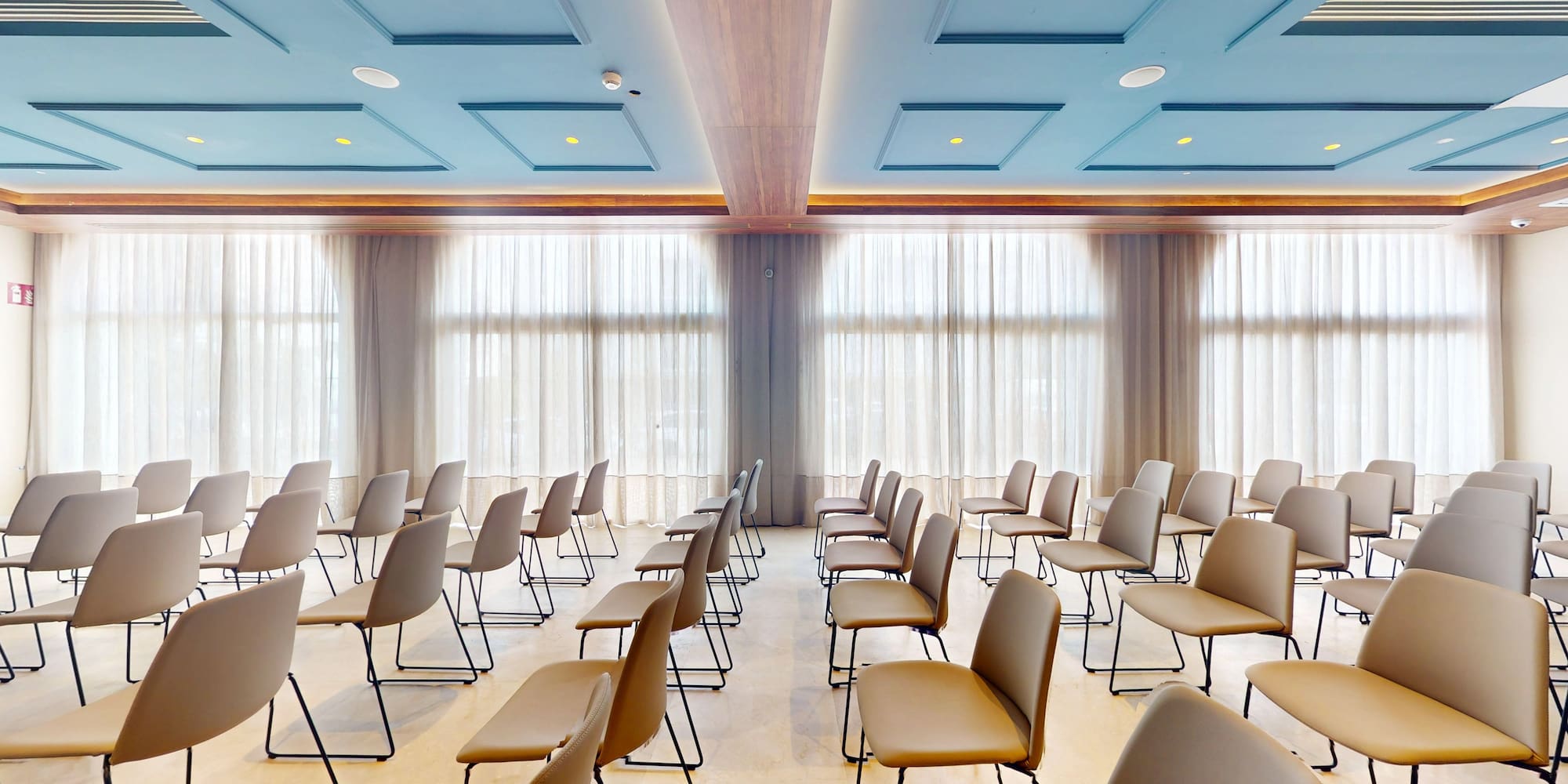 a room with many chairs