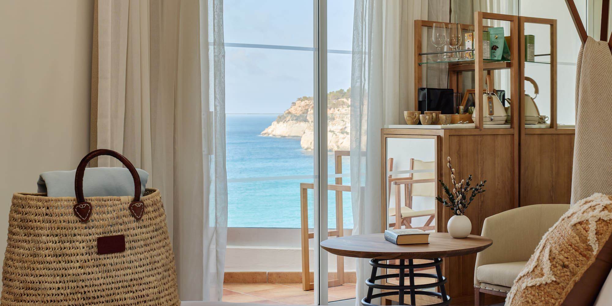 a room with a view of the ocean