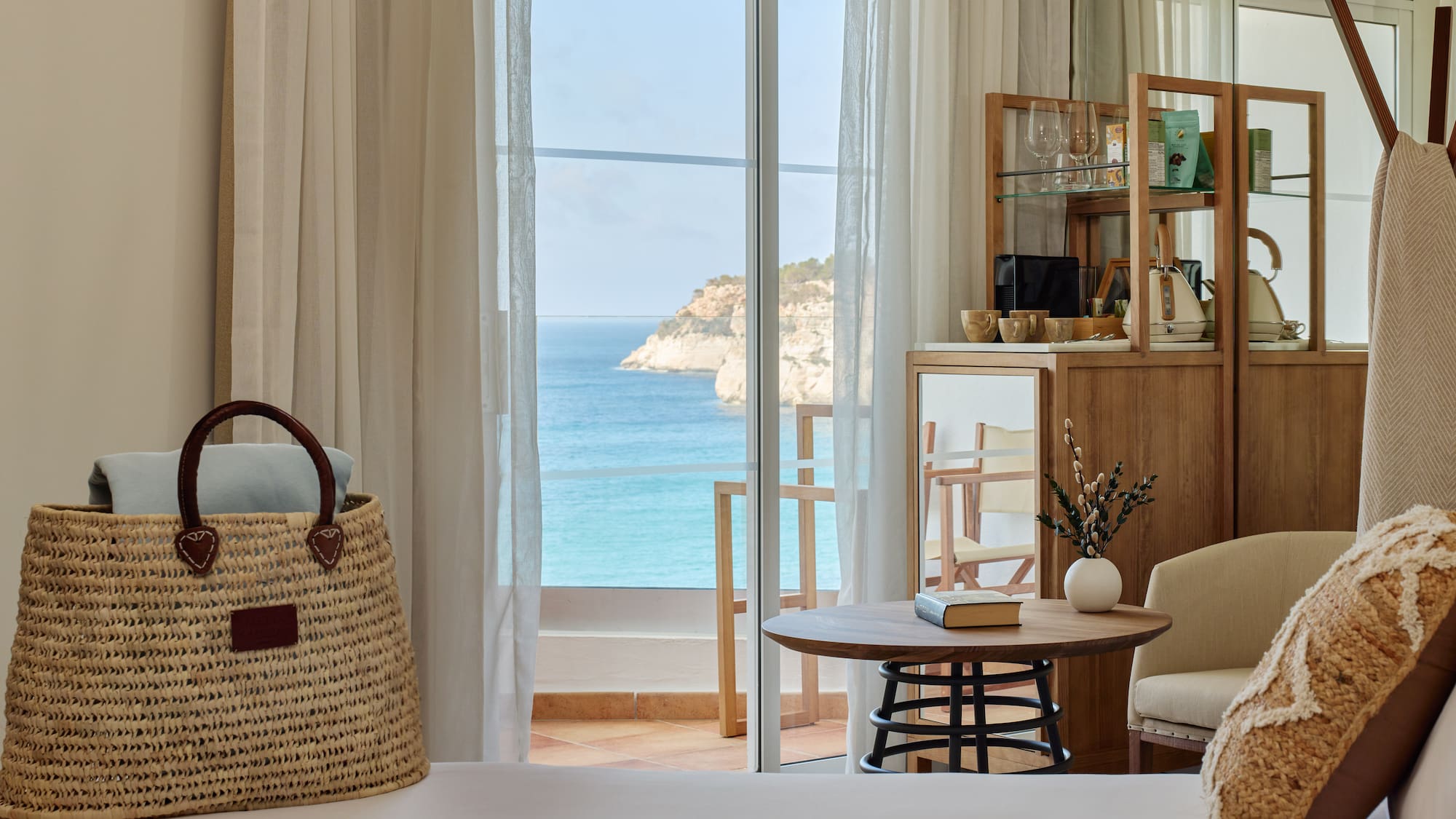 a room with a view of the ocean