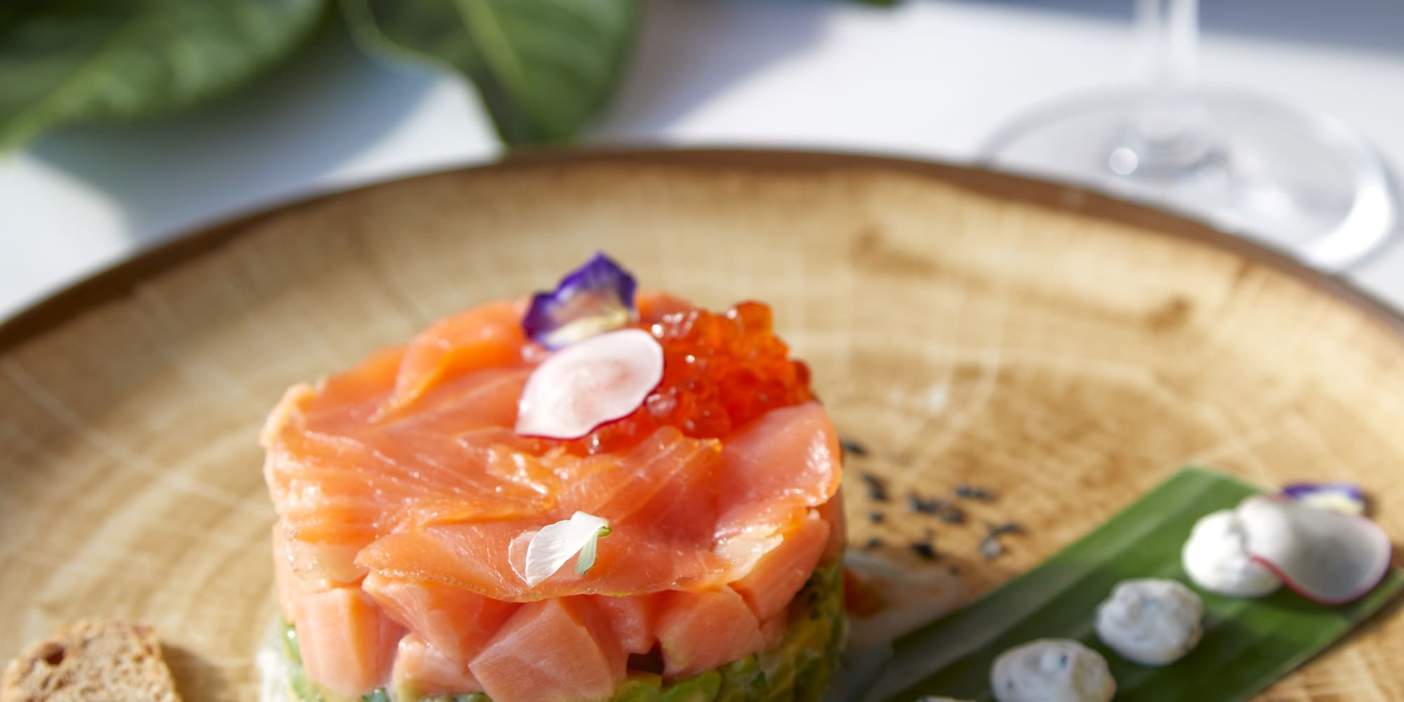 a plate of food on a table