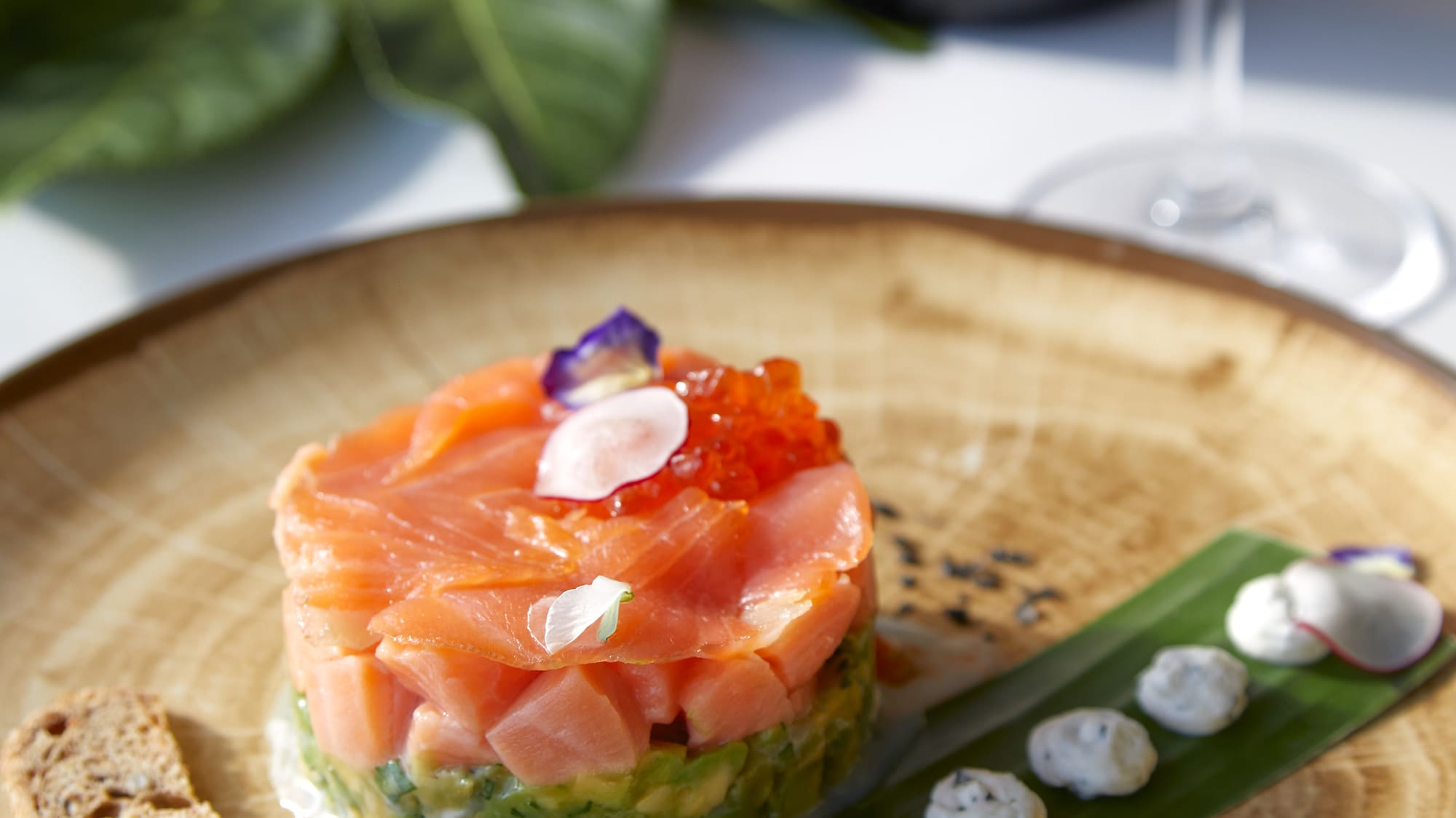 a plate of food on a table