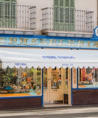 a store front with a sign on it