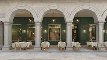 a restaurant with tables and chairs