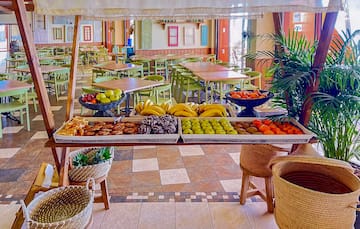 a table with fruit and vegetables
