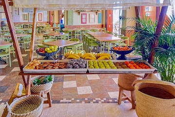 a table with fruit and vegetables