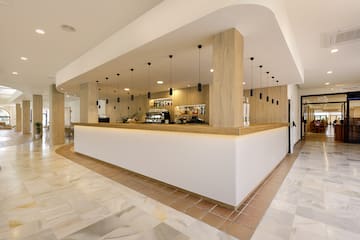 a counter in a building