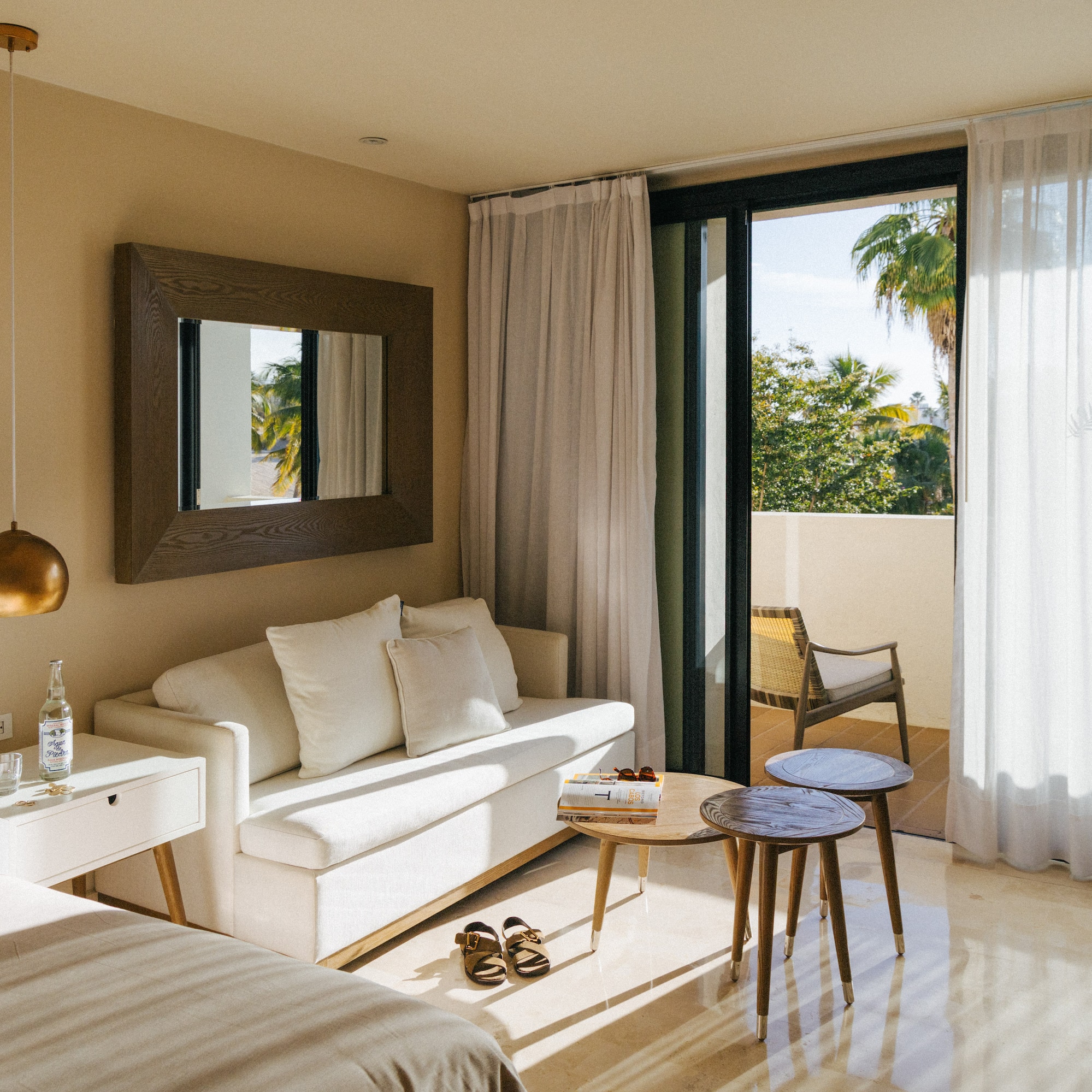 a room with a bed and a couch