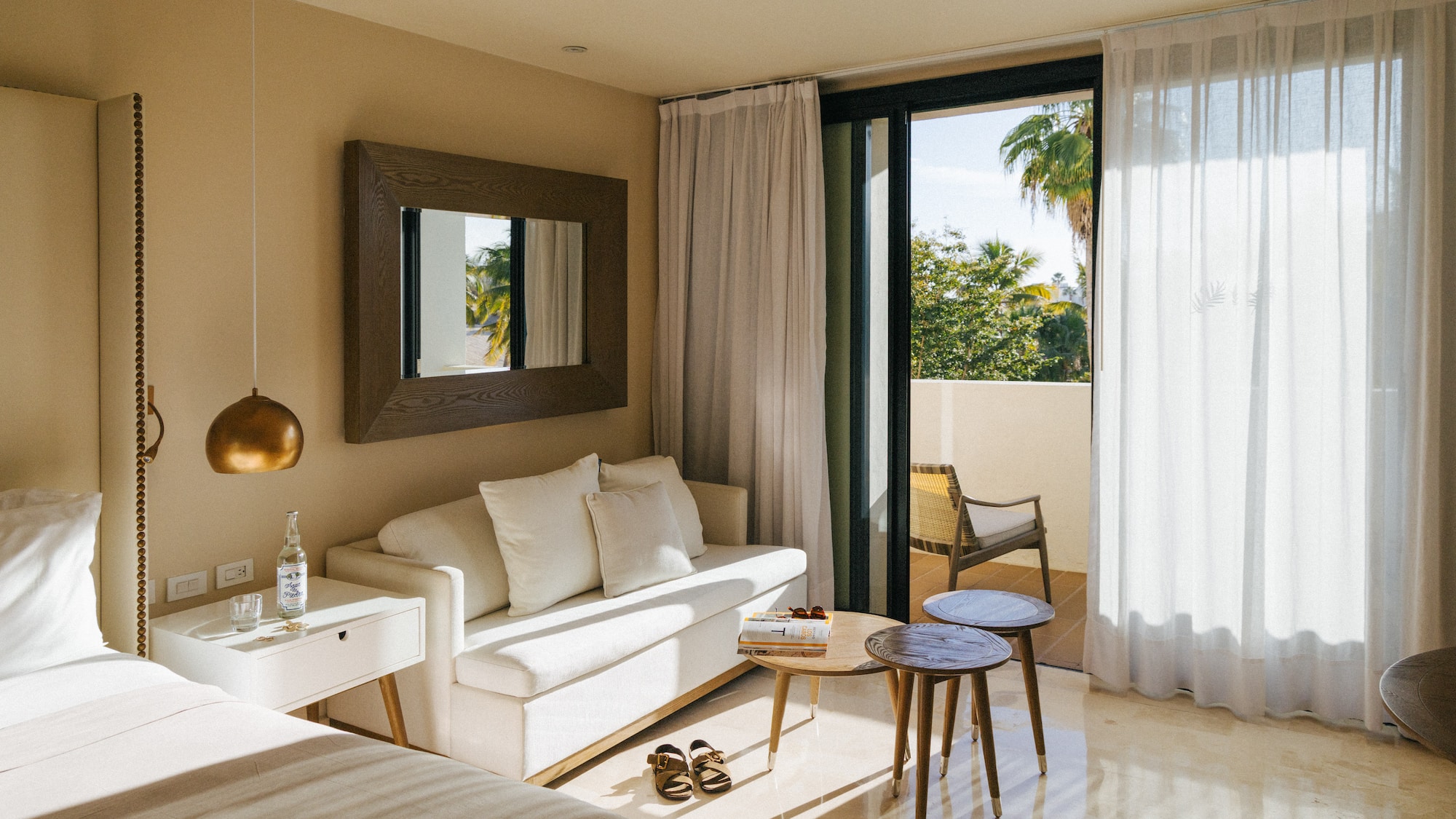 a room with a bed and a couch