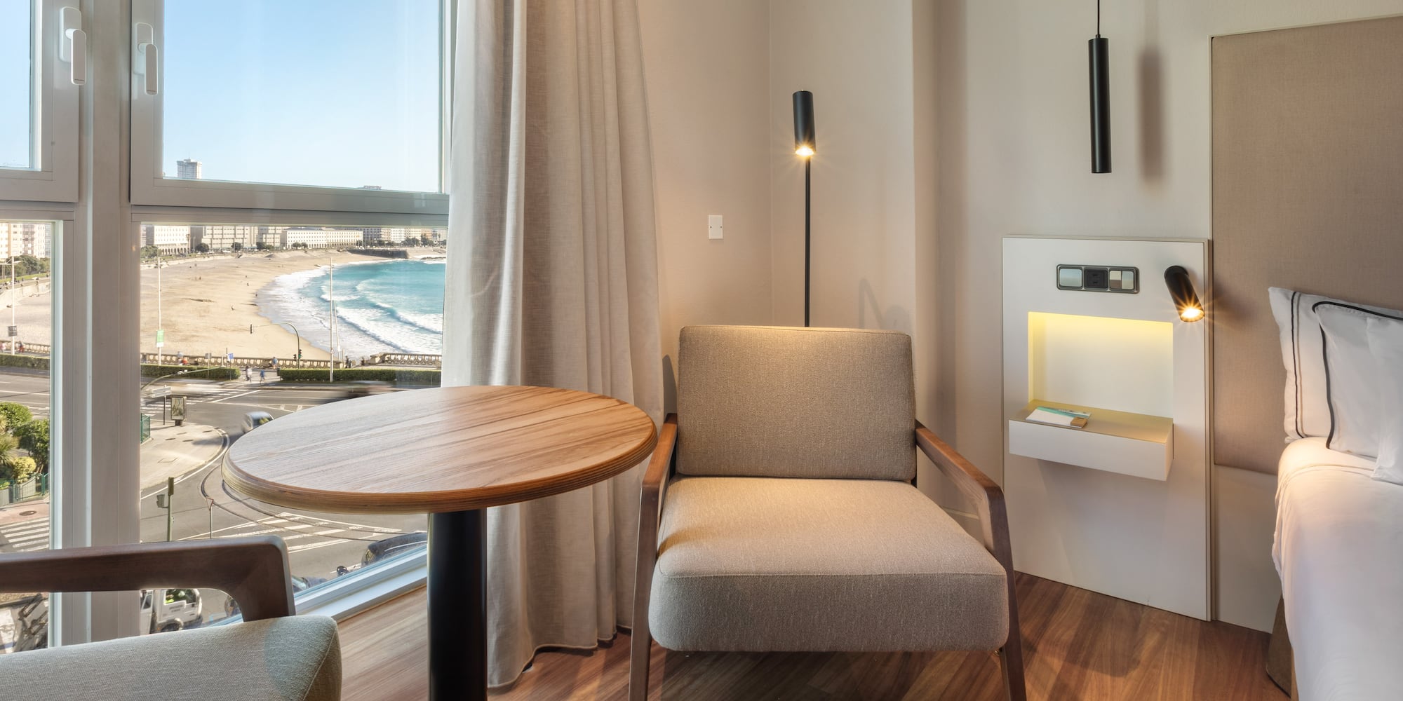 a room with a table and chair