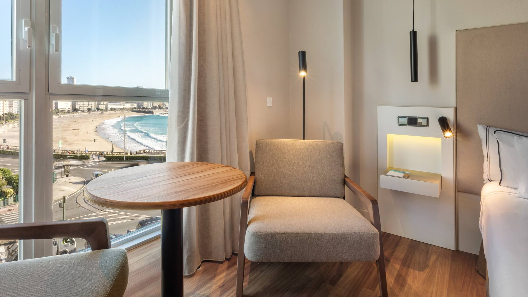 a room with a table and chair