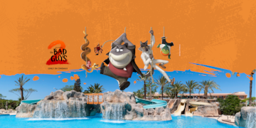cartoon characters from ropes in the air