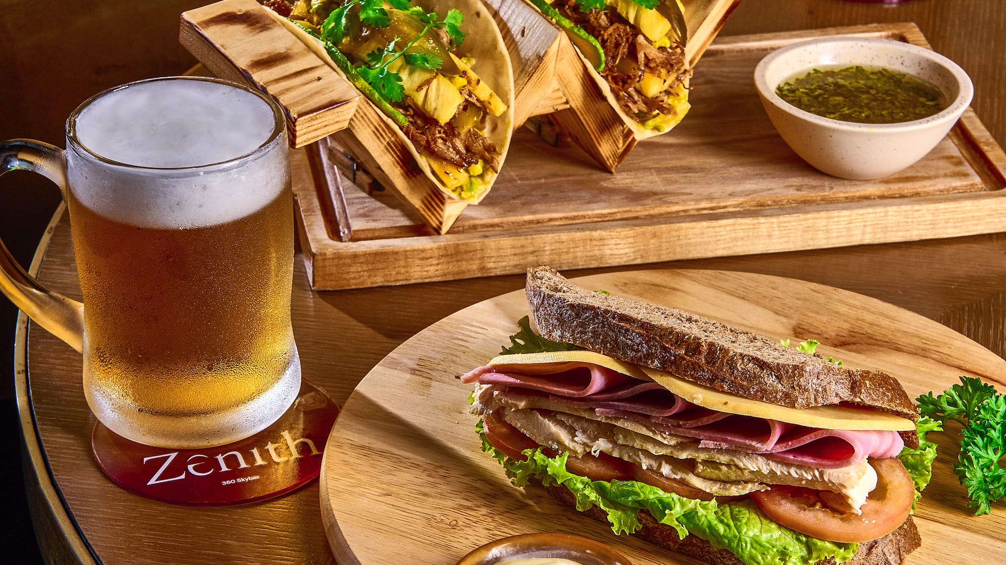 a plate of food on a table