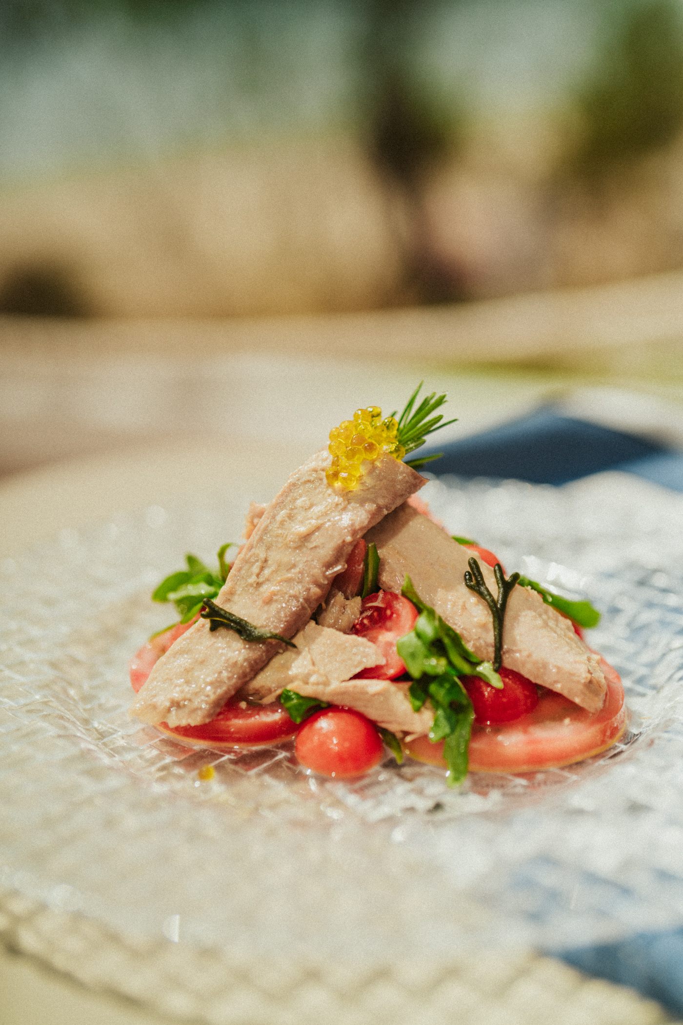 a plate of food on a table